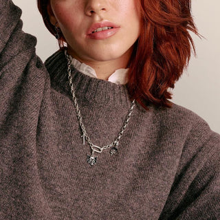 Thomas Sabo Silver Sword Charm Pendant with Zirconia