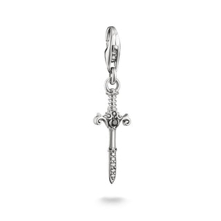 Thomas Sabo Silver Sword Charm Pendant with Zirconia