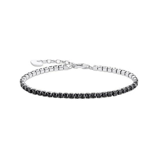 Thomas Sabo Silver Tennis Bracelet with Black Zirconia Stones