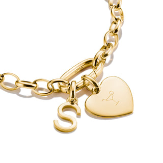 Thomas Sabo Sparkling 18k Gold Plated Letter S Connect Charm