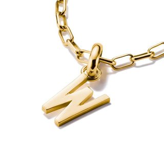 Thomas Sabo Sparkling 18k Gold Plated Letter W Connect Charm