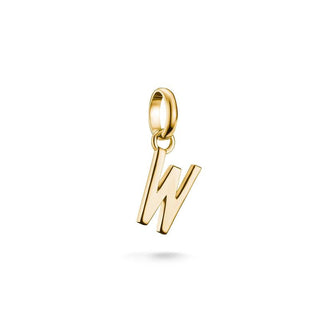 Thomas Sabo Sparkling 18k Gold Plated Letter W Connect Charm