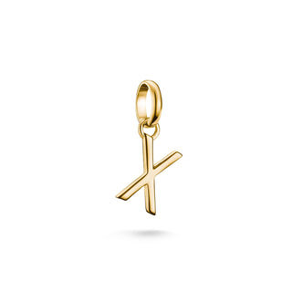 Thomas Sabo Sparkling 18k Gold Plated Letter X Connect Charm