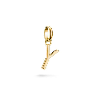 Thomas Sabo Sparkling 18k Gold Plated Letter Y Connect Charm