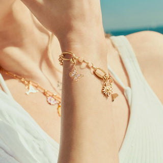 Thomas Sabo Sparkling Gold-Plated Butterfly Connect Charm