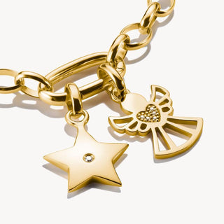 Thomas Sabo Sparkling Gold-Plated Star Charm