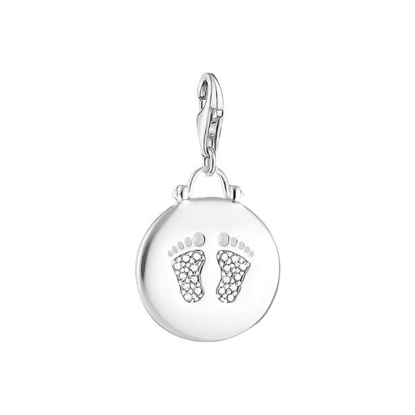 Thomas Sabo Sterling Silver Baby Footprint Disc Charm