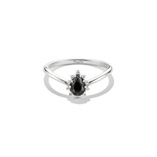 Thomas Sabo Sterling Silver Black Drop Ring