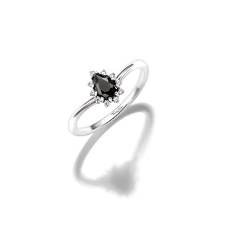 Thomas Sabo Sterling Silver Black Drop Ring