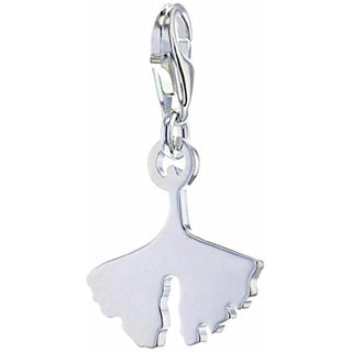 Sterling Silver Ginkgo Leaf Charm