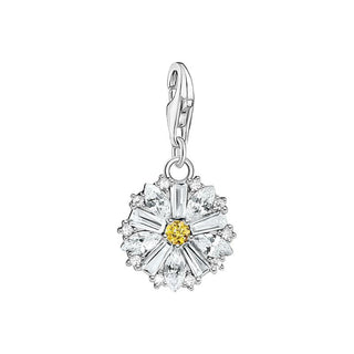 Thomas Sabo Sterling Silver Sparkling Daisy Flower Charm