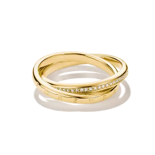 Thomas Sabo Together 18k Gold Plated Double Ring with White Zirconia
