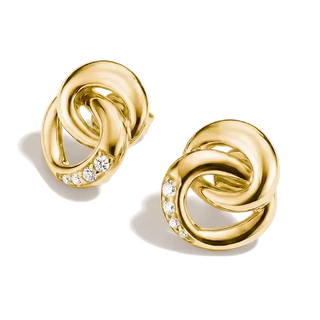 Thomas Sabo Together 18k Gold Plated Ear Studs with White Zirconia