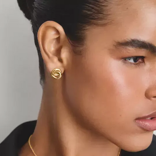 Thomas Sabo Together 18k Gold Plated Ear Studs with White Zirconia