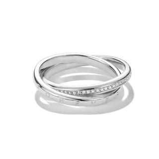 Thomas Sabo Together Sterling Silver Double Ring with White Zirconia