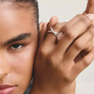 Thomas Sabo Together Sterling Silver Double Ring with White Zirconia