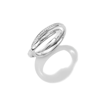 Thomas Sabo Together Sterling Silver Double Ring with White Zirconia