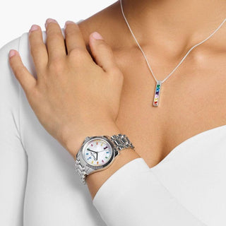 Thomas Sabo Womens Watch Mystic Island with White Stones and Simulated Turquoise - Silver-Coloured