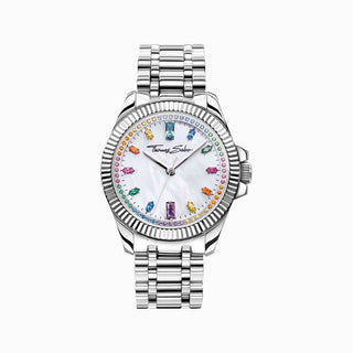 Thomas Sabo Womens Watch Mystic Island with White Stones and Simulated Turquoise - Silver-Coloured