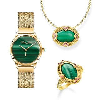 Thomas Sabo women’s watch Garden Spirit malachite gold