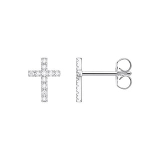 Thomsa Sabo Sparkling Sterling Silver Cross Single Ear Stud