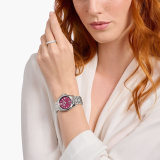 Thomas Sabo Ladies watch Divine Burgundy with Red Dial and White Stones