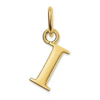 GOLD PLATED LETTER I PENDANT CHARM