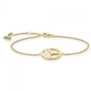 Gold Plated Scarab Symbol Bracelet