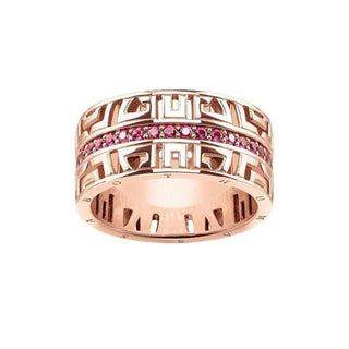 Ring Asian Ornaments Rose Gold-Plated
