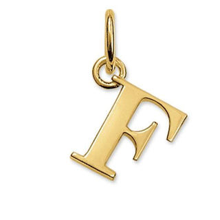 STERLING SILVER Gold Plated Letter F