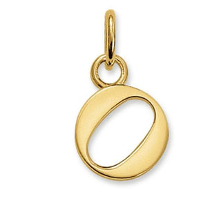 STERLING SILVER Gold Plated Letter O