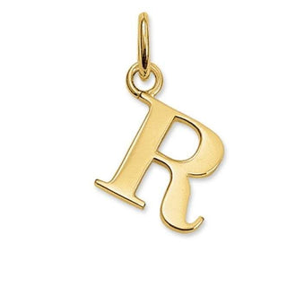 STERLING SILVER Gold Plated Letter R
