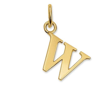 STERLING SILVER Gold Plated Letter W