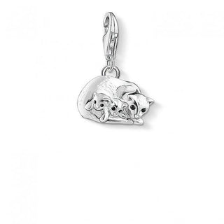 Silver Cats Charm