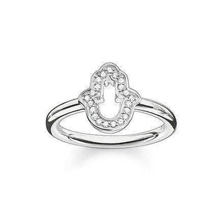 Sterling Silver Zirconia white ring