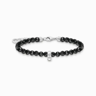 Thomas Sabo Bracelet with Black Onyx Beads - Silver