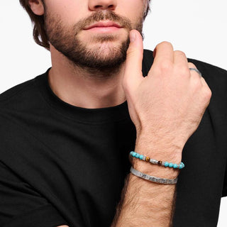 Thomas Sabo Bracelet with Turquoise Beads and Tiger's Eye Beads - Silver