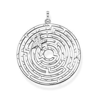 Thomas Sabo CZ Labyrinth Silver Star Pendant