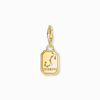 Thomas Sabo Charm Gold-plated Pendant - Zodiac Sign Scorpio with Zirconia
