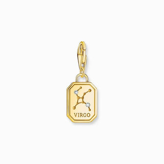 Thomas Sabo Charm Gold-plated Pendant - Zodiac Sign Virgo with Zirconia