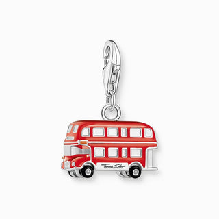 Thomas Sabo Charm Pendant - LONDON Bus with Red Cold Enamel