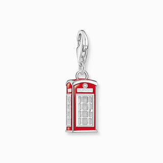 Thomas Sabo Charm Pendant - LONDON Telephone Box with Red Cold Enamel