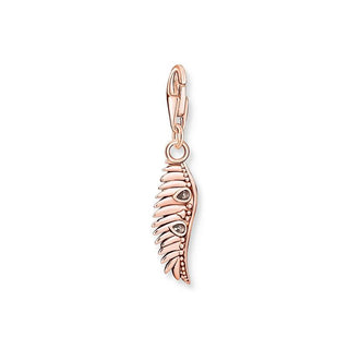 Thomas Sabo Charm Pendant Phoenix Feather With Pink Stones Rose Gold