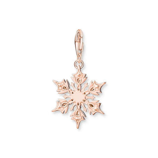Thomas Sabo Charm Pendant Snowflake With White Stones Rose Gold