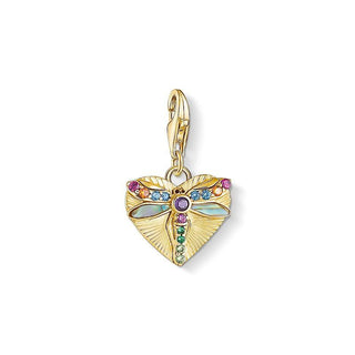 Thomas Sabo Charm pendant Heart with dragonfly, gold