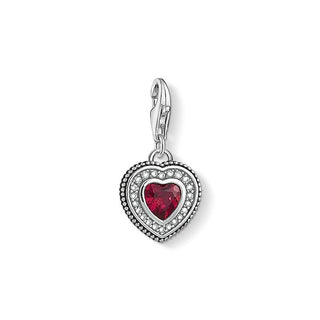 Thomas Sabo Charm pendant Heart with red stone