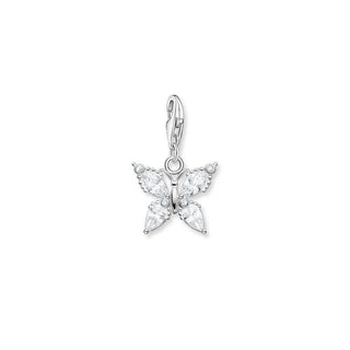 Thomas Sabo Charm pendant butterfly white stones