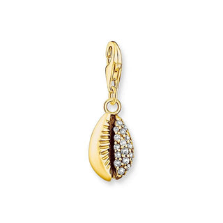Thomas Sabo Charm pendant shell with white stones gold