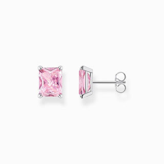Thomas Sabo Ear Studs with Pink Stone - Silver
