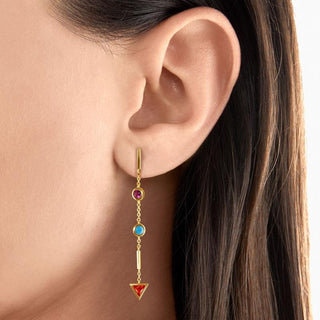 Thomas Sabo Earring colourful stones, gold